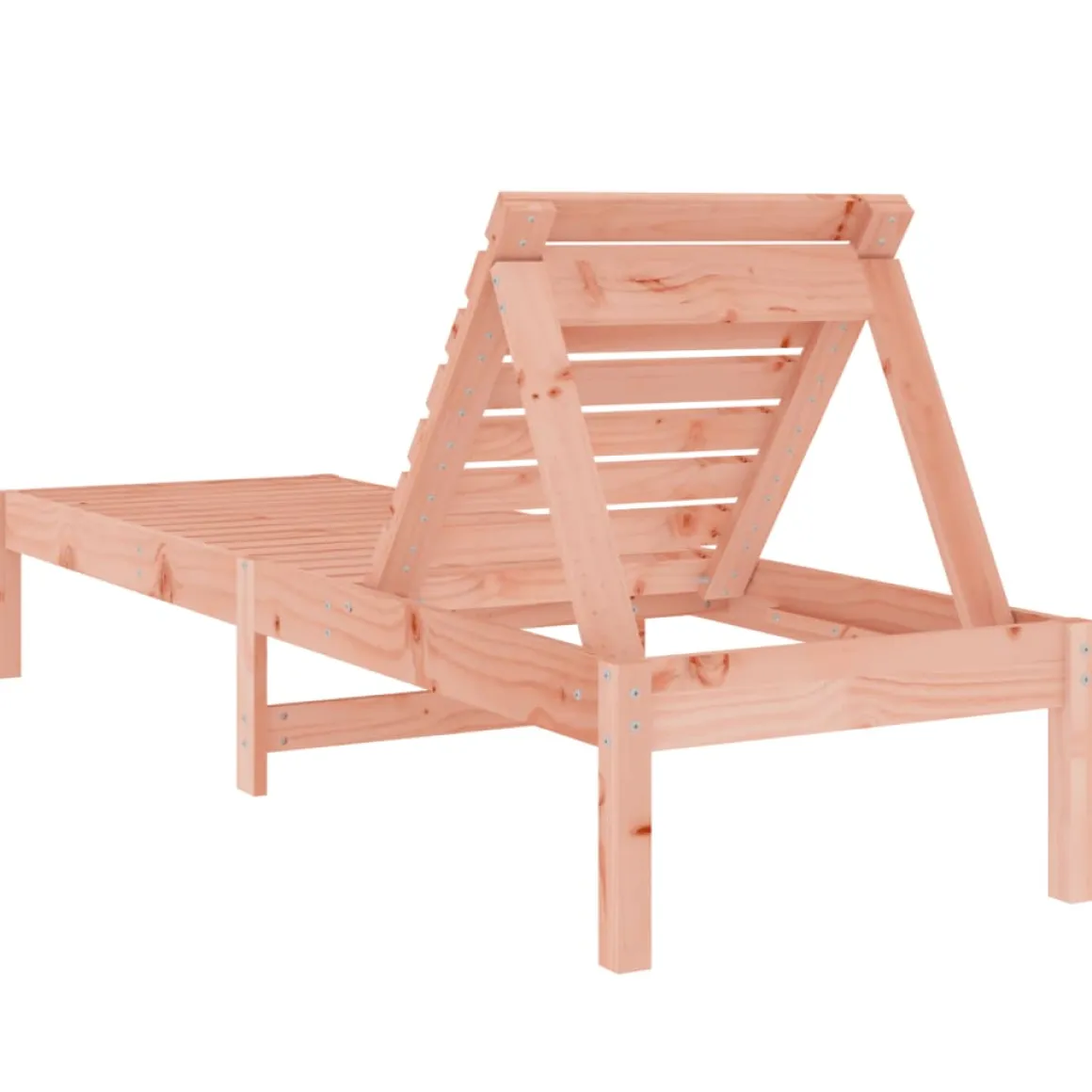 Tumbona de madera maciza de pino 199,5x60x74 cm