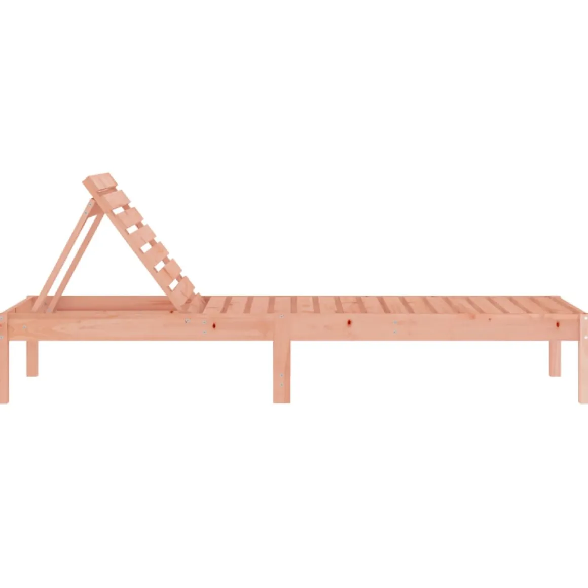 Tumbona de madera maciza de pino 199,5x60x74 cm