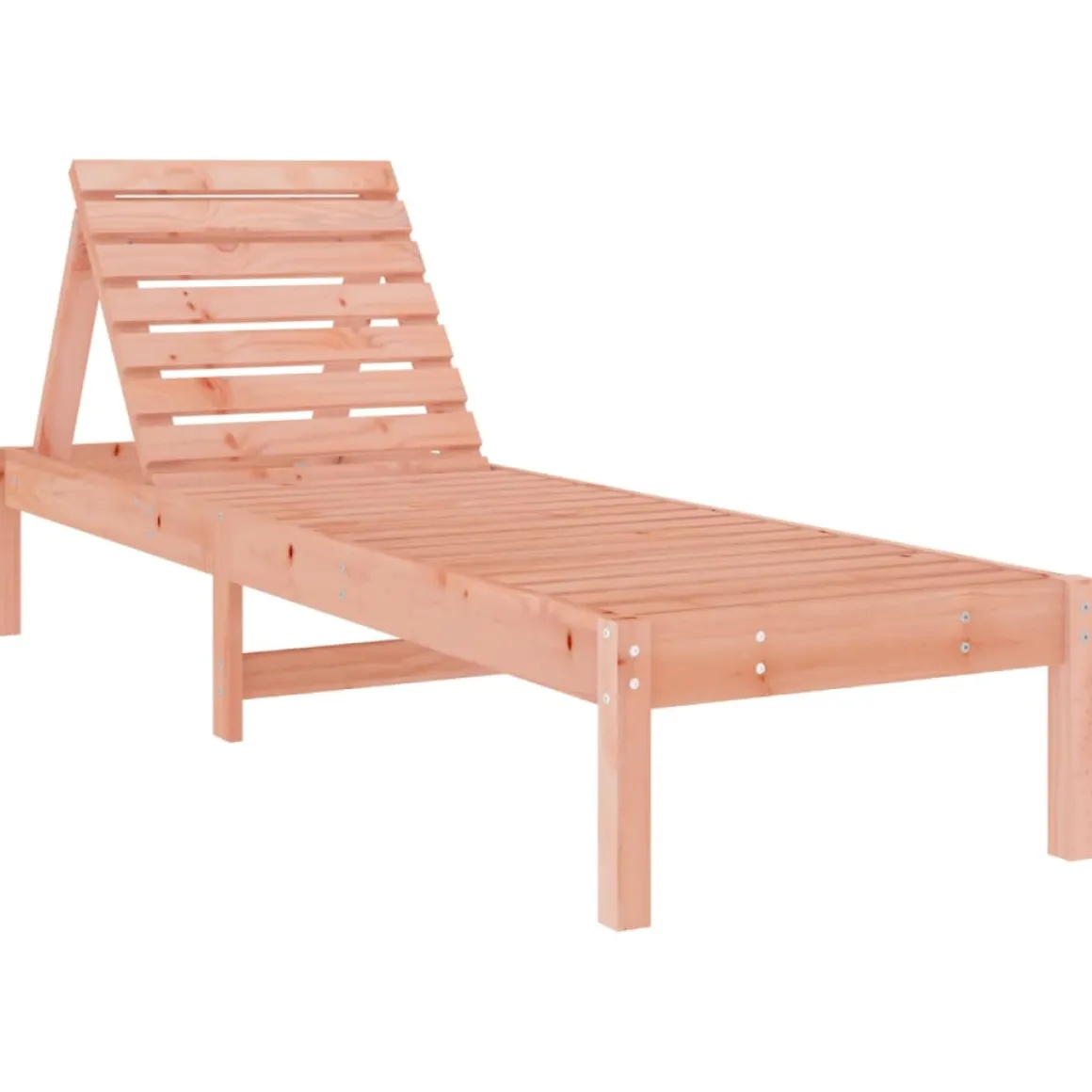 Tumbona de madera maciza de pino 199,5x60x74 cm
