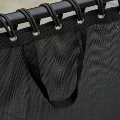 Tumbona Guadix Outsunny plegable respaldo ajustable negro 30x197x58 cm