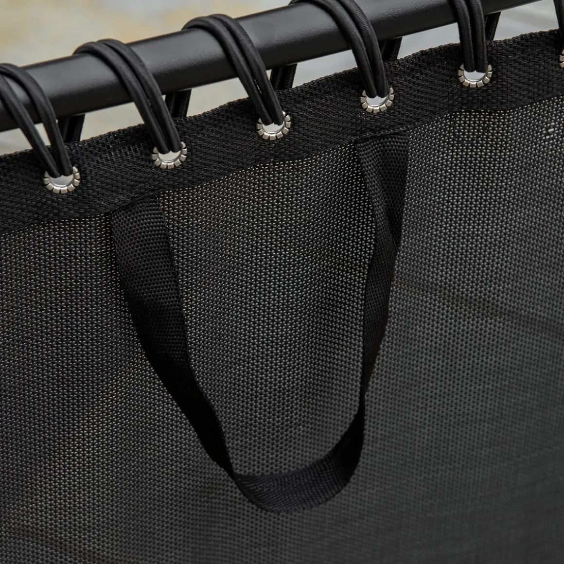 Tumbona Guadix Outsunny plegable respaldo ajustable negro 30x197x58 cm