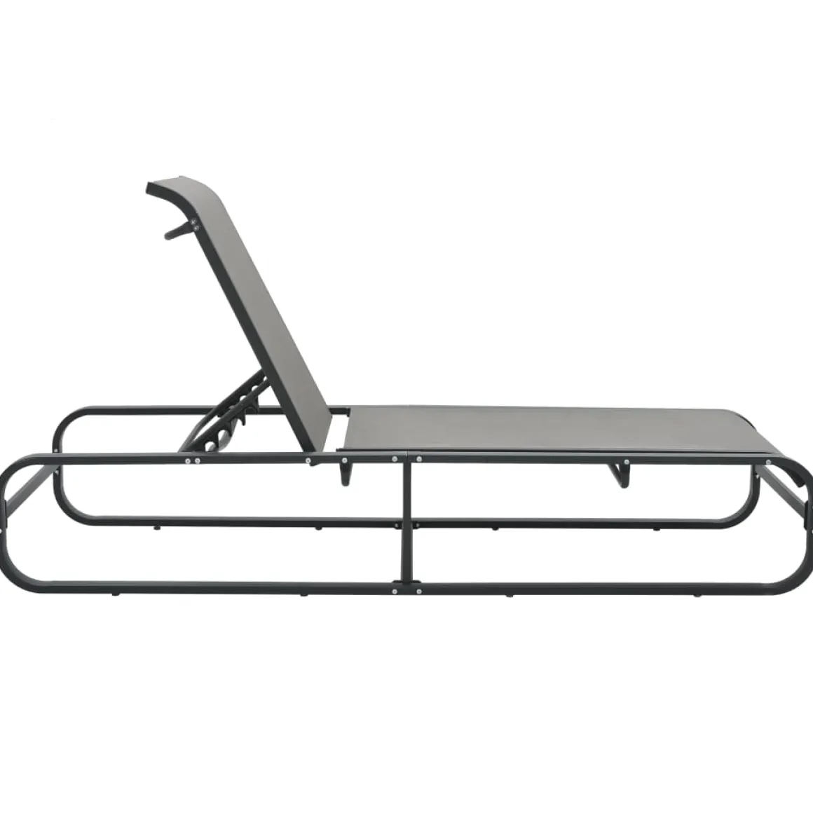 Tumbona Marina reclinable gris 36x200x65