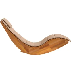 Tumbona mecedora Manzaneda madera de acacia 74x154x60 cm