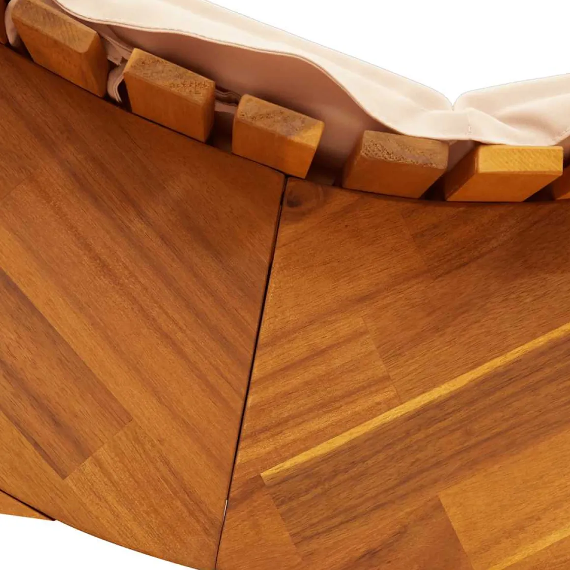 Tumbona mecedora Manzaneda madera de acacia 74x154x60 cm