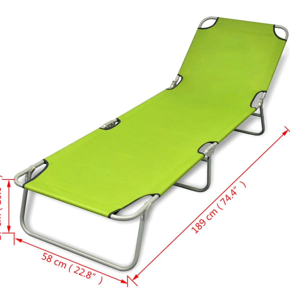 Tumbona relax Maldivas respaldo regulable 27x58x189 cm