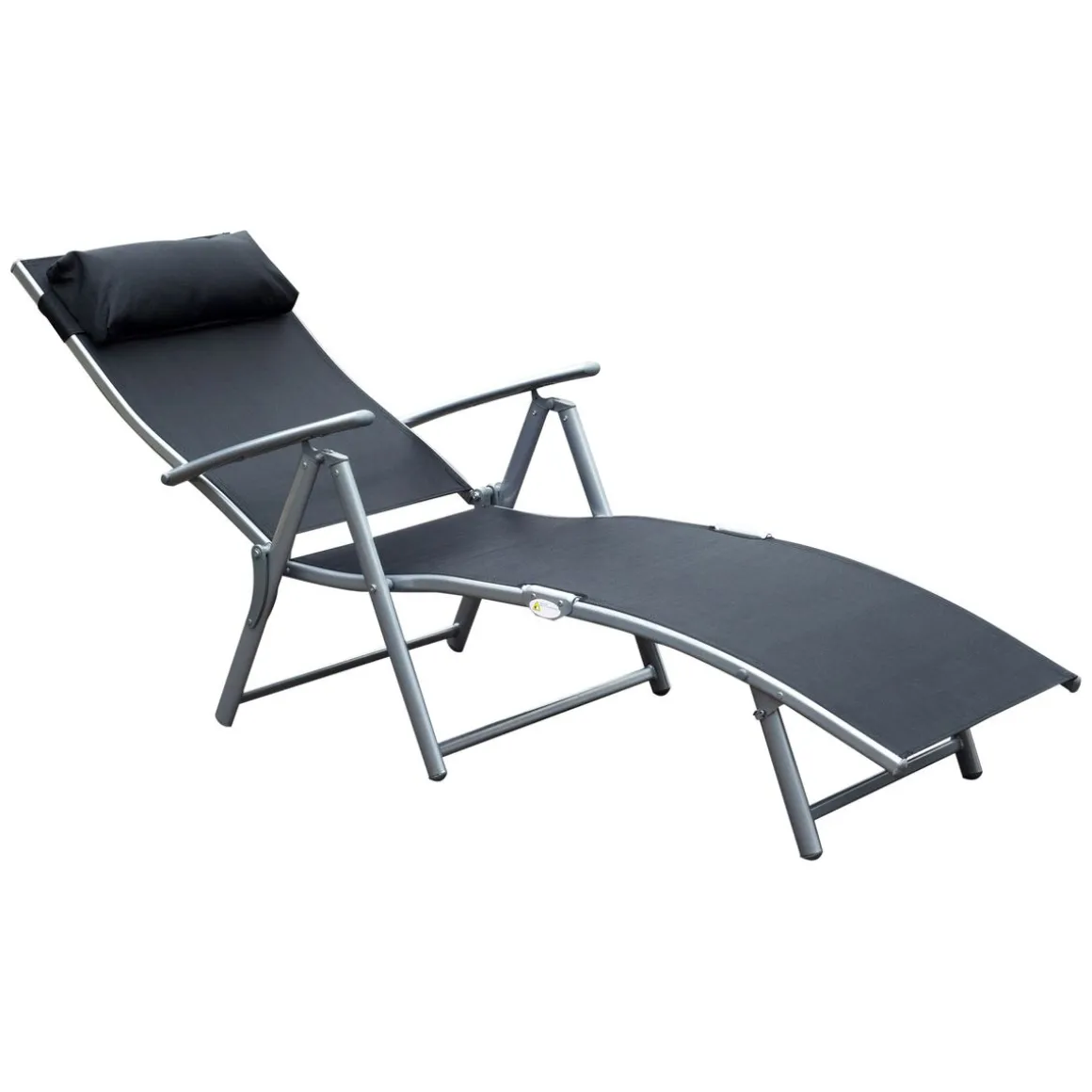 Tumbona Taití Outsunny respaldo ajustable 7 niveles 100,5x137x63,5 cm