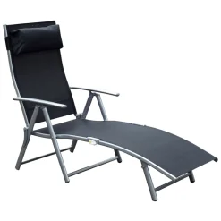 Tumbona Taití Outsunny respaldo ajustable 7 niveles 100,5x137x63,5 cm