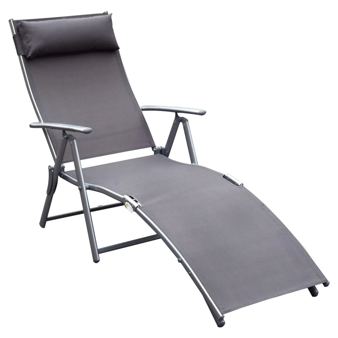Tumbona Taití Outsunny respaldo ajustable 7 niveles 100,5x137x63,5 cm