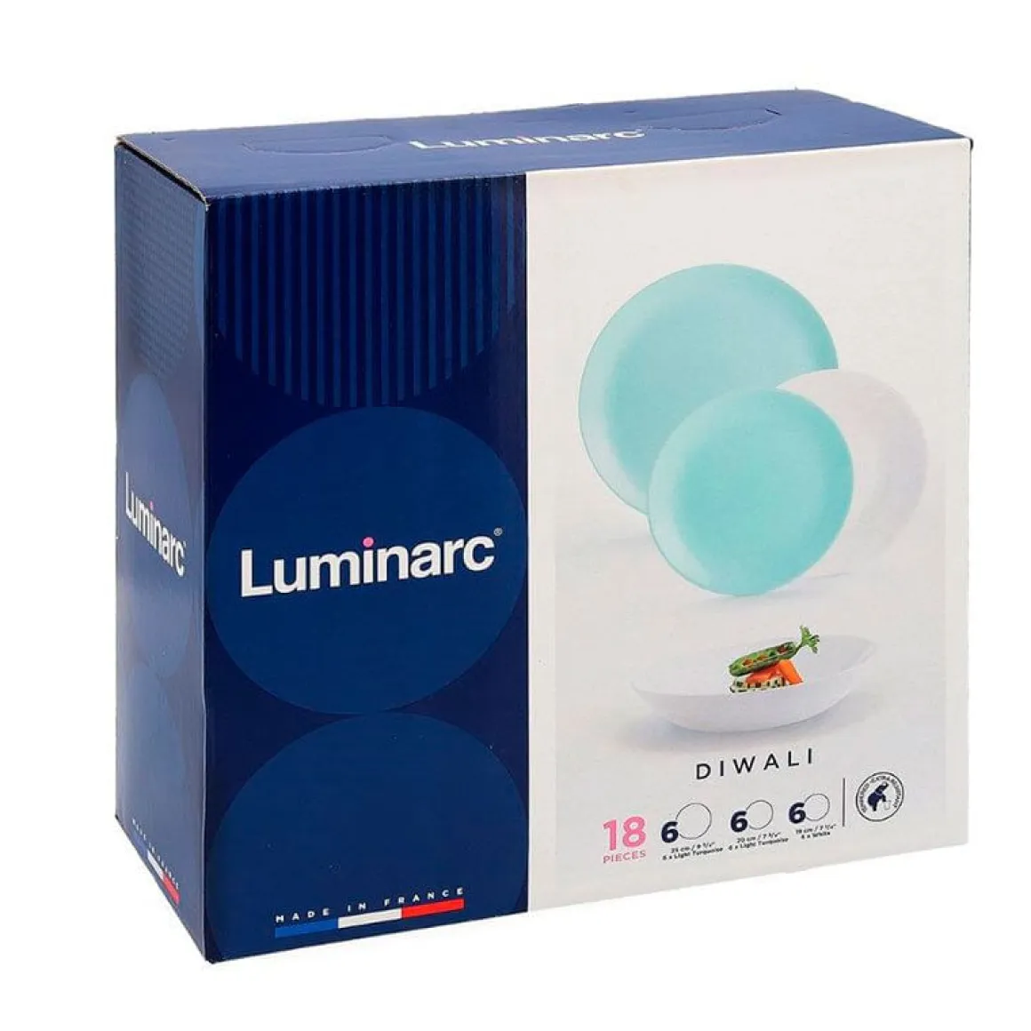 Vajilla Diwali Granit Luminarc 18 piezas 6 servicios opal