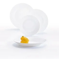 Vajilla Harena Luminarc 18 piezas 6 servicios vidrio blanco