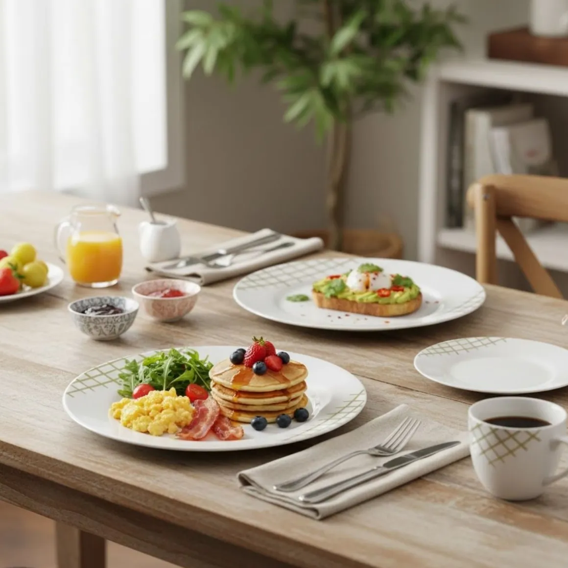 Vajilla Kansas Quid 18 piezas 6 servicios porcelana
