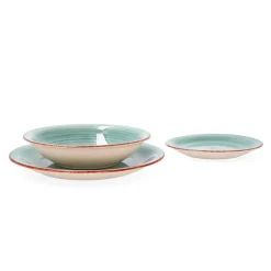 Vajilla Vita Aqua Quid 18 piezas gres azul
