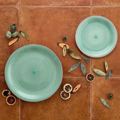 Vajilla Vita Aqua Quid 18 piezas gres azul