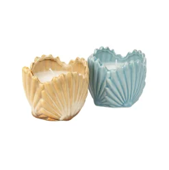Vela decorativa diseño concha porcelana Ø85x70 cm