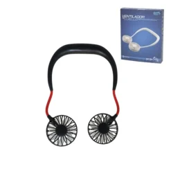 Ventilador de cuello 5W 3 velocidades rojo/negro