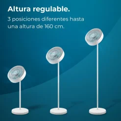 Ventilador de pie Cecotec EnergySilence FanLamp 36W aro de luz LED reversible blanco