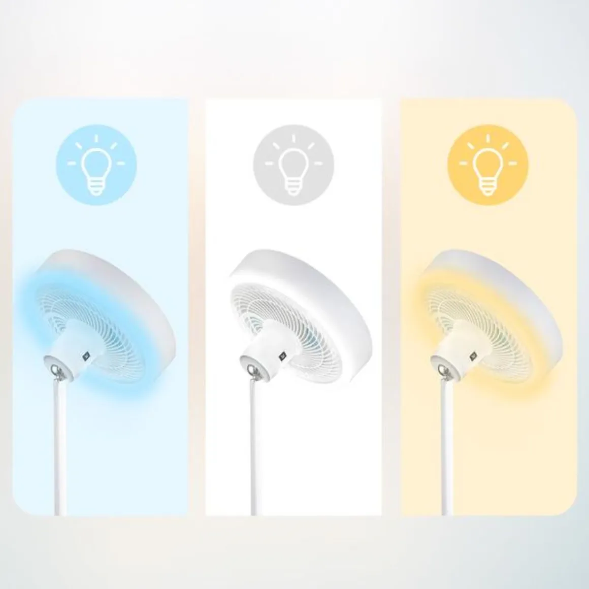 Ventilador de pie Cecotec EnergySilence FanLamp 36W aro de luz LED reversible blanco