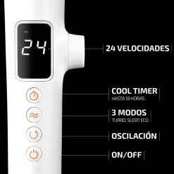 Ventilador de pie Cecotec EnergySilence 1030 SmartExtreme 28W 10 aspas blanco