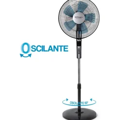Ventilador de pie Orbegozo SF 0640 65W 2 velocidades negro Ø40 cm