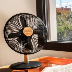 Ventilador de sobremesa Cecotec EnergySilence 600 WoodDesk 40W 4 aspas plata 30 cm