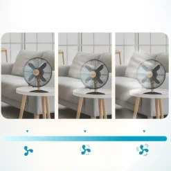 Ventilador de sobremesa Cecotec EnergySilence 600 WoodDesk 40W 4 aspas plata 30 cm