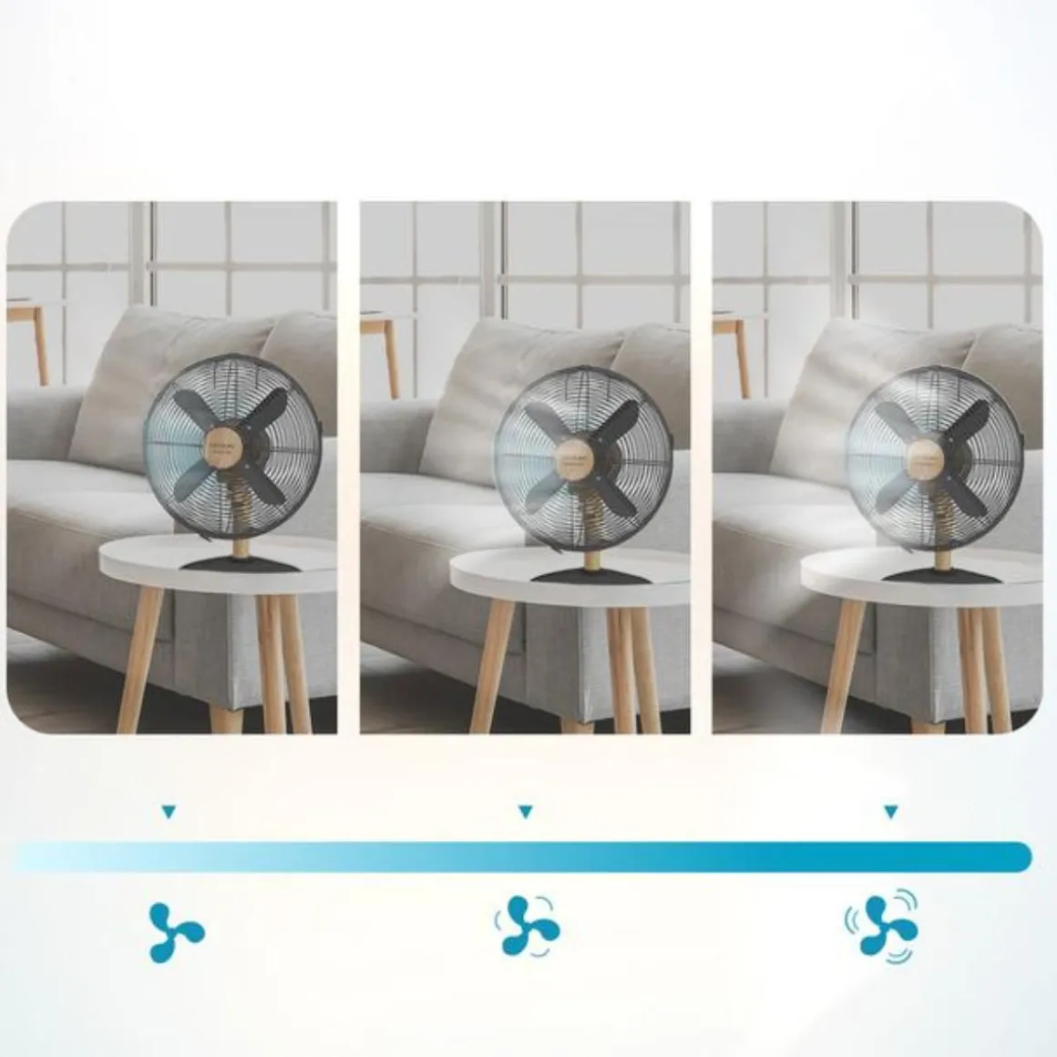 Ventilador de sobremesa Cecotec EnergySilence 600 WoodDesk 40W 4 aspas plata 30 cm