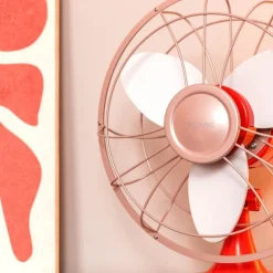 Ventilador de sobremesa Cecotec EnergySilence 1090 RetroDesk Design 40W 3 velocidades orientable rojo Ø30 cm