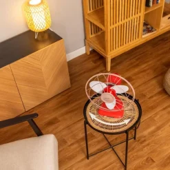 Ventilador de sobremesa Cecotec EnergySilence 1090 RetroDesk Design 40W 3 velocidades orientable rojo Ø30 cm
