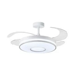 Ventilador de techo Alice Bel Air 72W 4 aspas retráctiles blanco Ø108 cm
