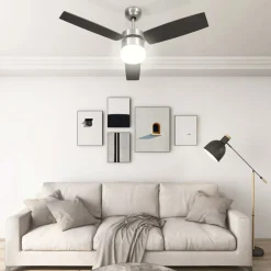 Ventilador de techo Aloe 3 aspas mando a distancia marrón oscuro Ø108 cm