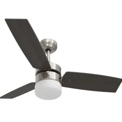 Ventilador de techo Aloe 3 aspas mando a distancia marrón oscuro Ø108 cm