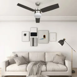 Ventilador de techo Aloe 3 aspas mando a distancia marrón oscuro Ø108 cm