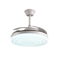 Ventilador de techo Arcos Bel Air 72W 4 aspas retráctiles mando a distancia blanco Ø108 cm