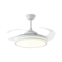 Ventilador de techo Atlantis 4 aspas retráctiles con mando a distancia blanco Ø50 cm