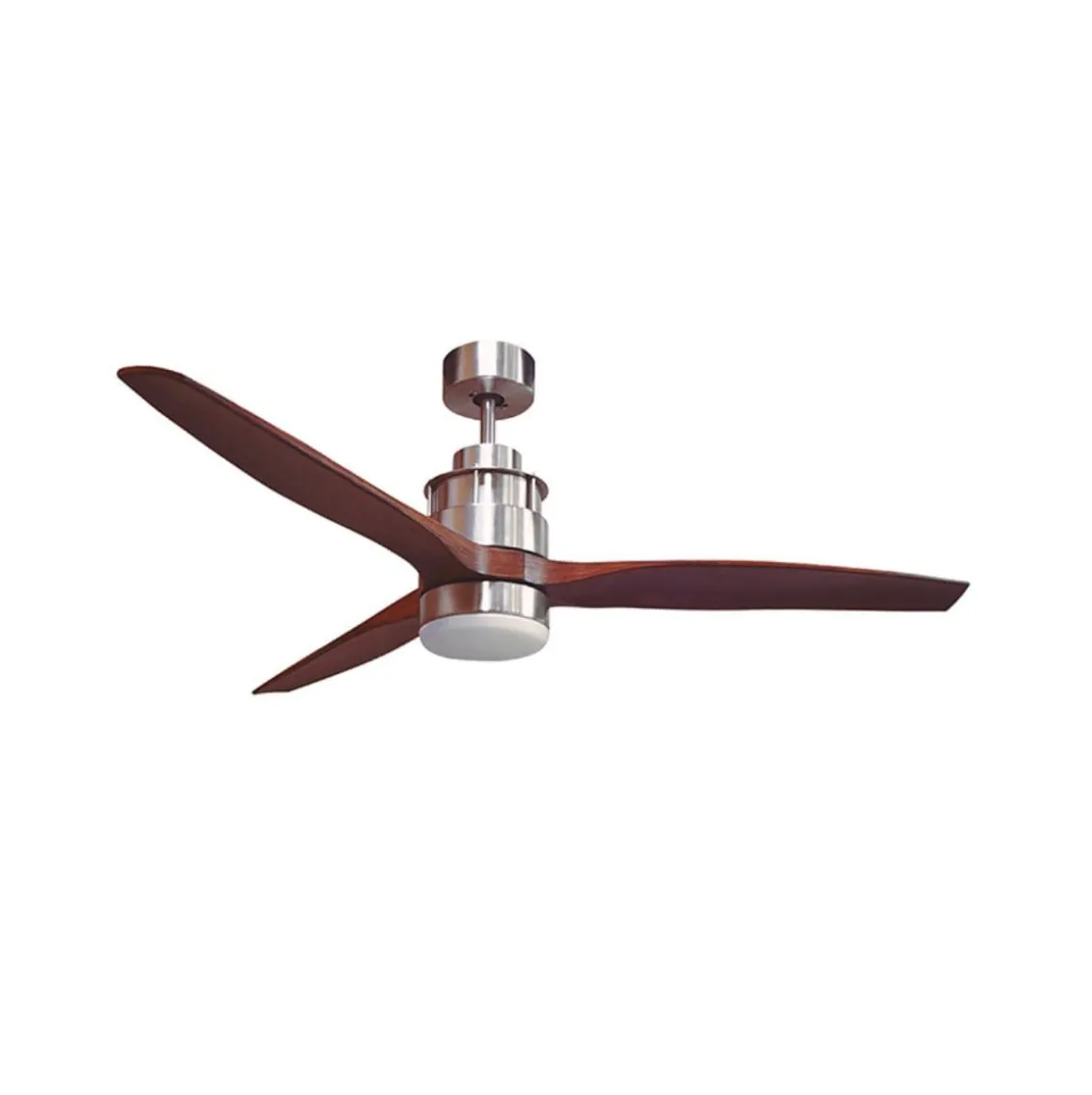 Ventilador de techo Bravo Lumit 16W 3 aspas con luz LED níquel/wengué Ø132x43 cm