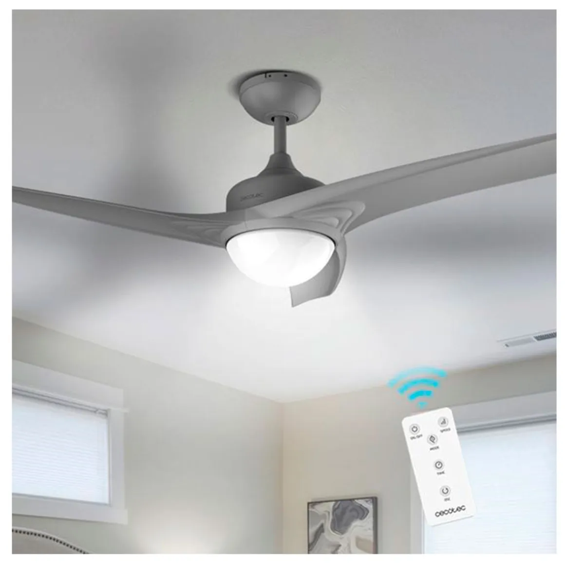Ventilador de techo Cecotec EnergySilence 560 60W 3 velocidades gris Ø132x43 cm
