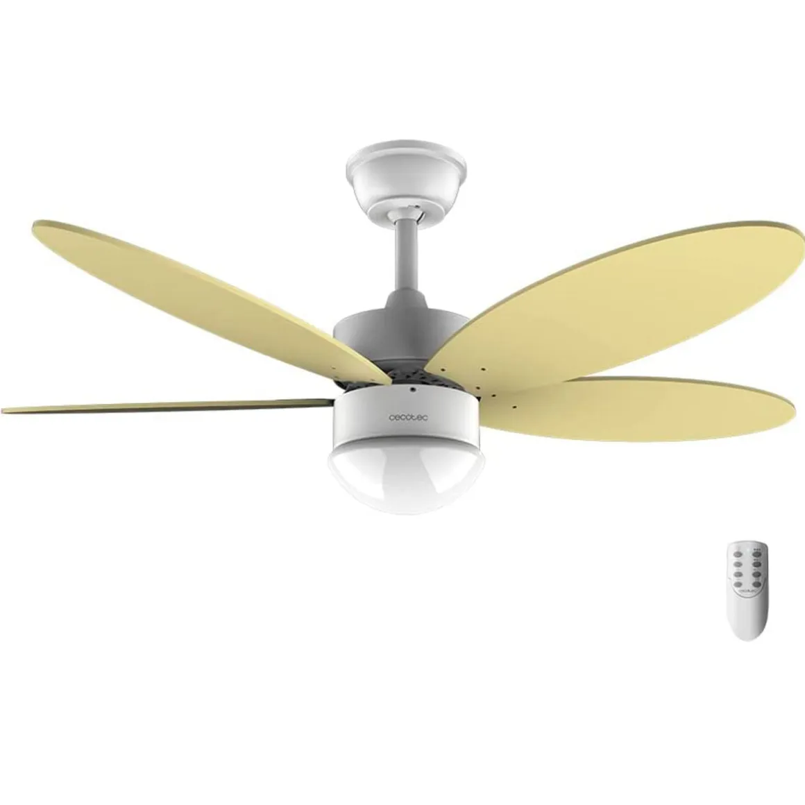 Ventilador de techo Cecotec EnergySilence Aero 4260 SunLight 40W función verano/invierno amarillo Ø106 cm