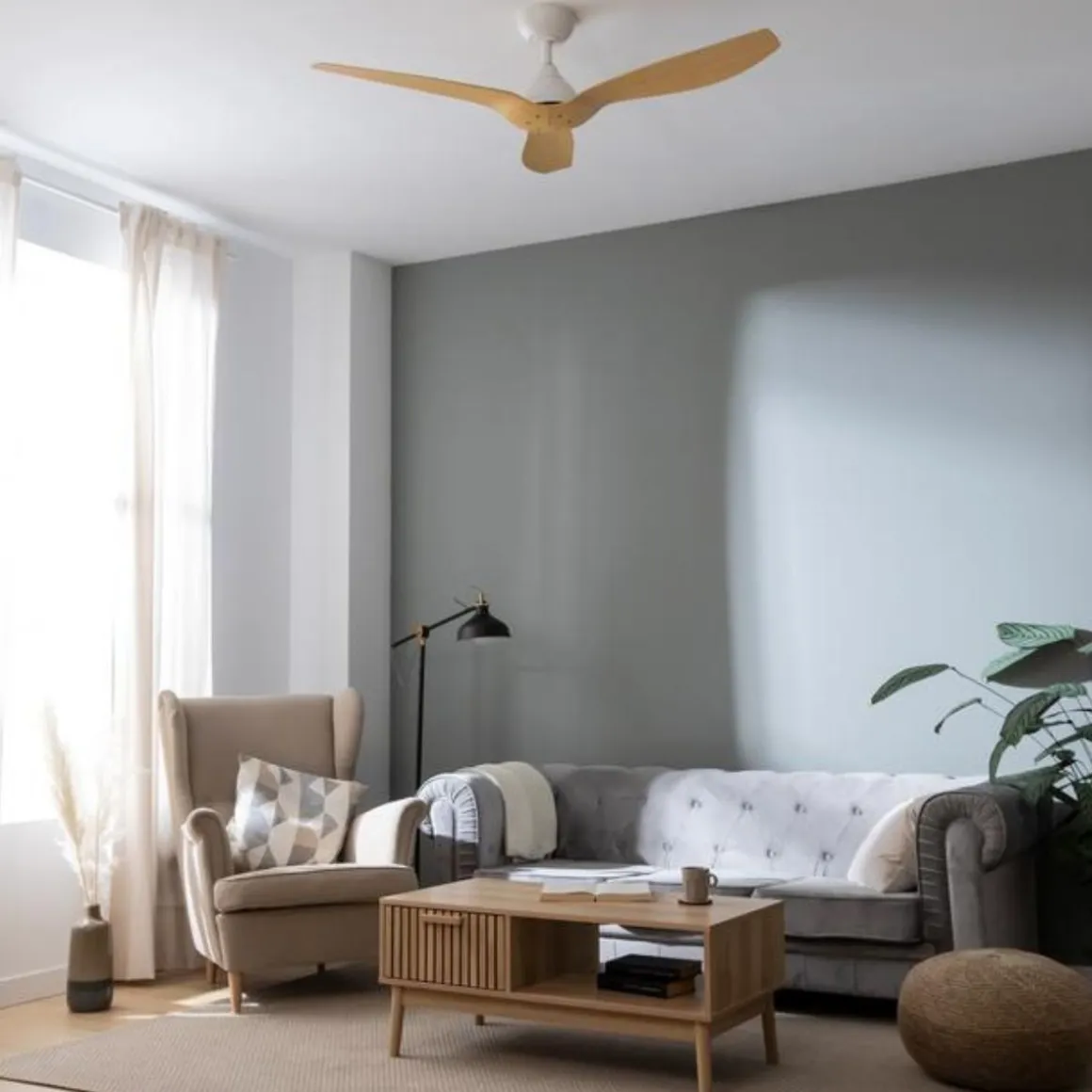 Ventilador de techo Cecotec EnergySilence Aero 5200 35W 3 aspas con mando a distancia Ø132 cm
