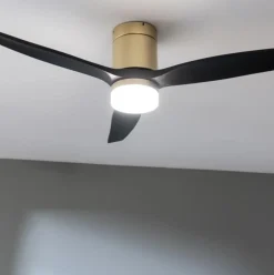 Ventilador de techo Cecotec EnergySilence Aero 5600 Aqua 40W 3 aspas Wifi dorado/negro Ø132 cm