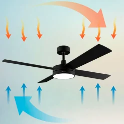 Ventilador de techo Cecotec EnergySilence Aero 5200 White/Black Line 60W 4 aspas Ø132 cm