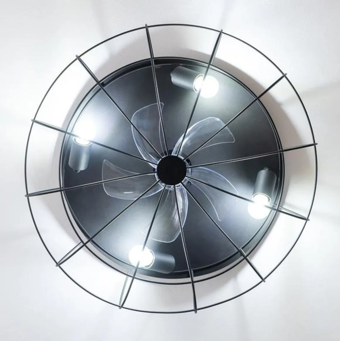 Ventilador de techo Cecotec EnergySilence LampAero 600 20W 5 aspas mando a distancia negro Ø28 cm