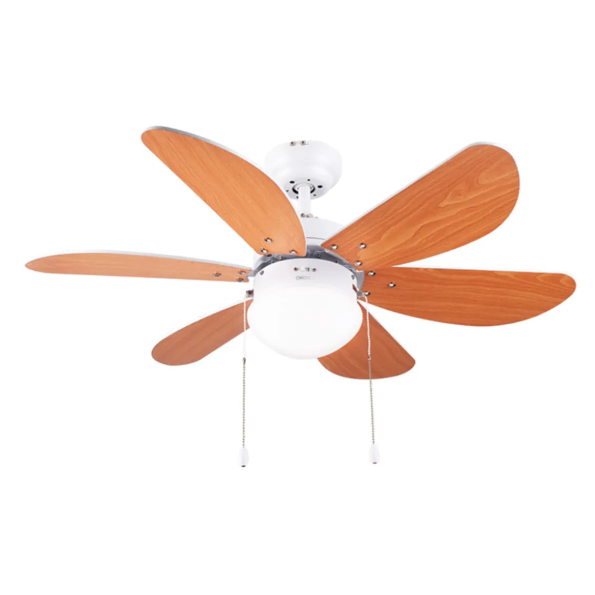 Ventilador de techo Cecotec EnergySilence Aero 360 50W 6 aspas reversibles blanco/marrón