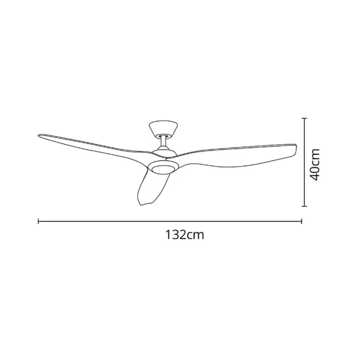 Ventilador de techo Delfos Bel Air 20W 3 aspas mando a distancia Ø132 cm