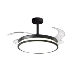 Ventilador de techo Dune Eco Shakespeare 72W 4 aspas retráctiles negro Ø108 cm