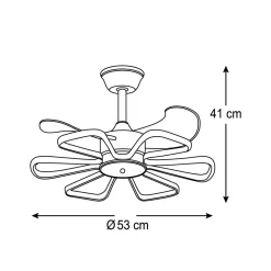 Ventilador de techo Enebro Bel Air DC LED 30+30W Ø53x41 cm