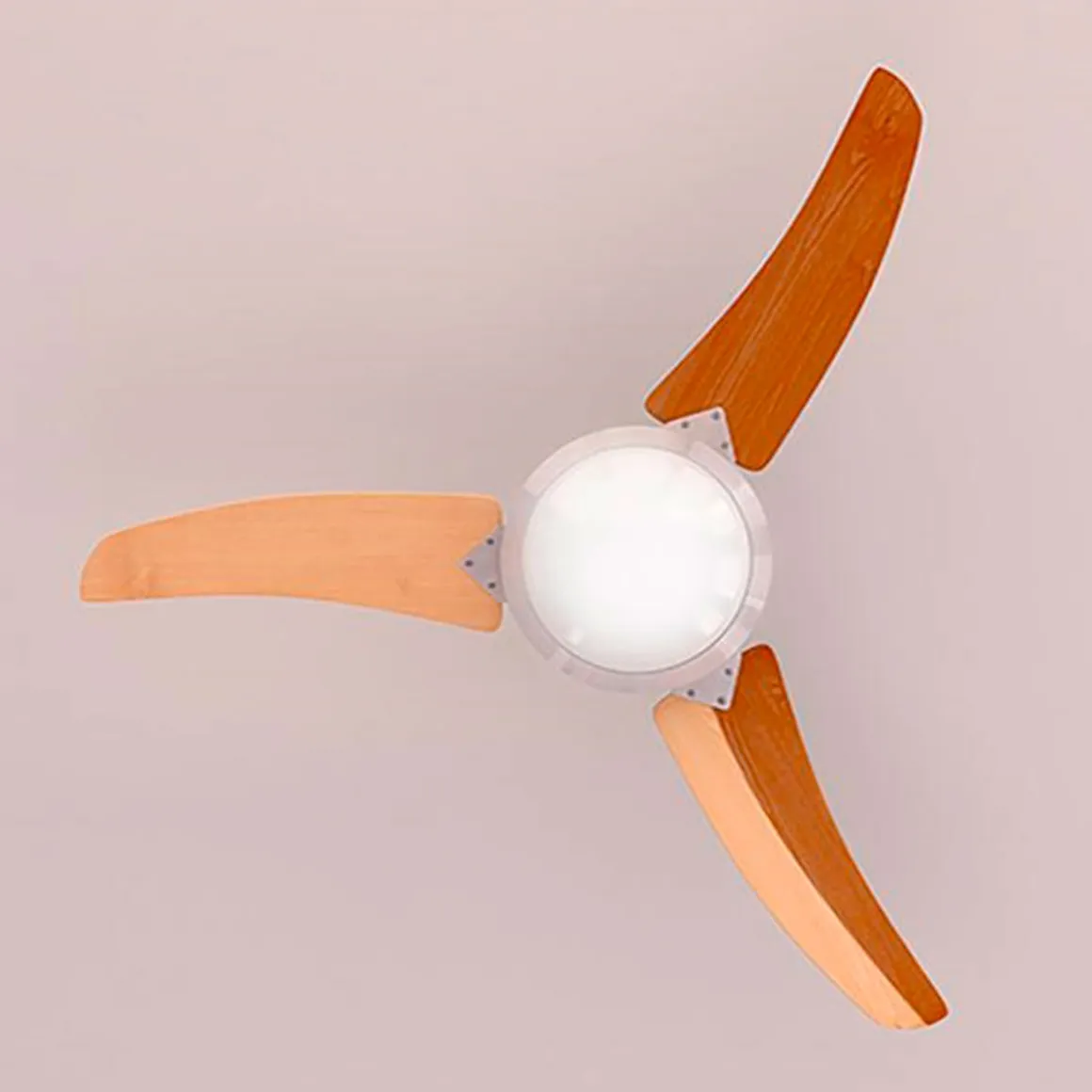Ventilador de techo EnergySilence Aero 480 con mando 65W 3 velocidades 3 aspas natural/inox