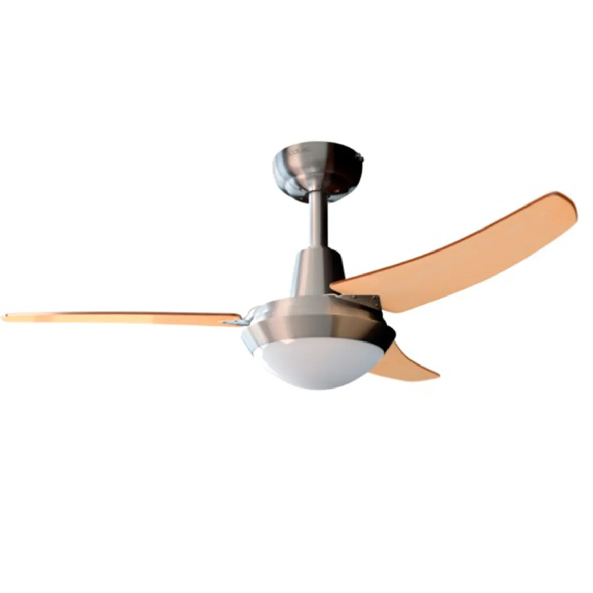 Ventilador de techo EnergySilence Aero 480 con mando 65W 3 velocidades 3 aspas natural/inox