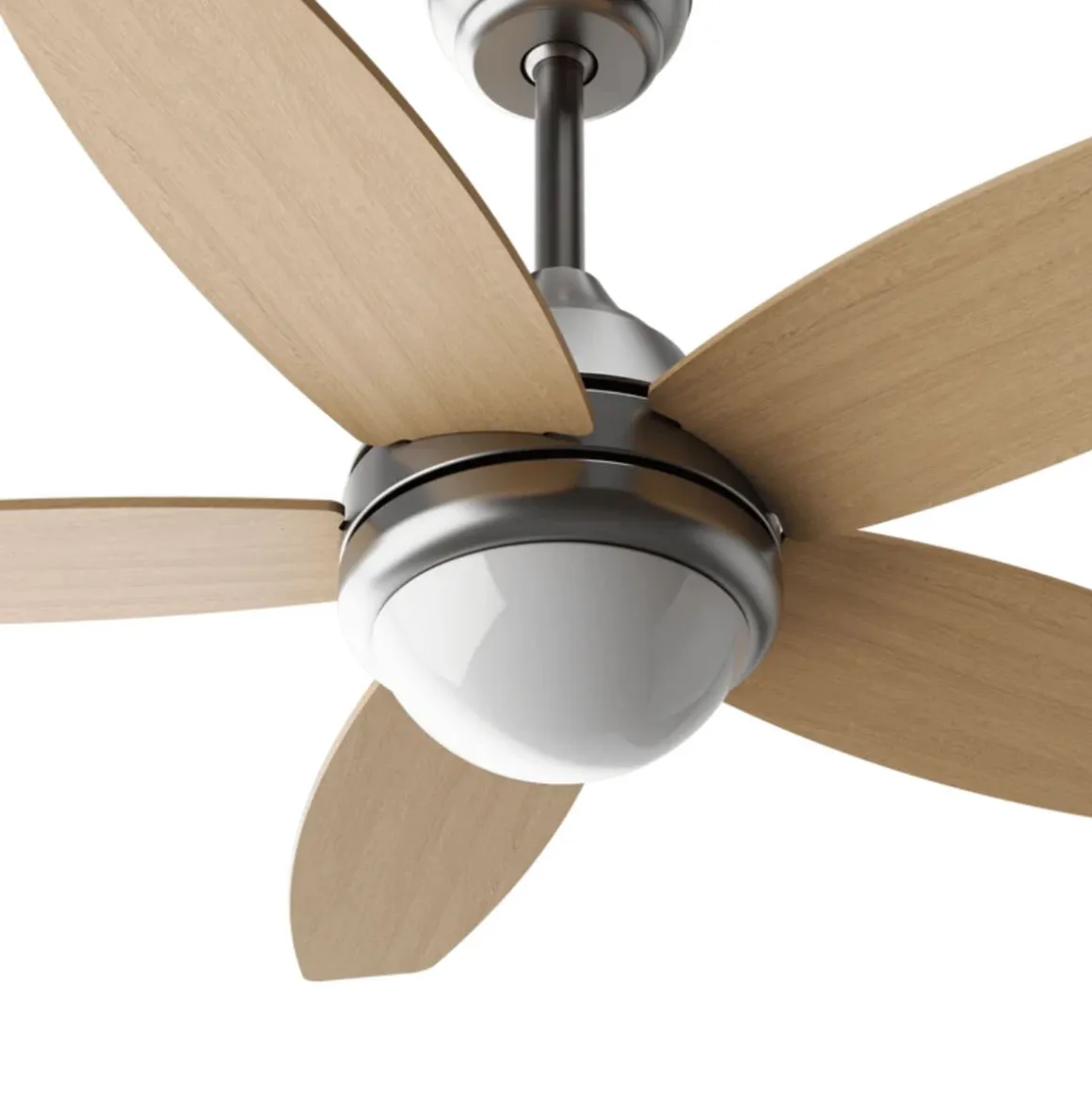 Ventilador de techo Evvo V416 55W 5 aspas 3 velocidades natural Ø106 cm