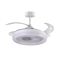 Ventilador de techo Hermes Bel Air 108W 4 aspas retráctiles mando a distancia blanco Ø108 cm