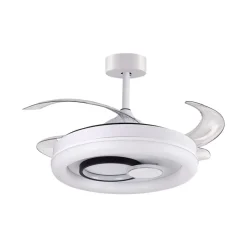 Ventilador de techo Hersa Bel Air 116W 4 aspas retráctiles mando a distancia blanco Ø108 cm